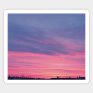 clouds sunset winter evening aesthetic photography pink violet blue orange Sticker